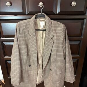 H&M Brown Plaid Women's Blazer